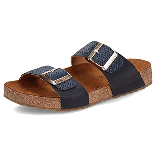 HAFLINGER Unisex Summer Genuine Leather Non-Slip Andrea Mule Sandals 819013, Newport, 9 Women/7 Men