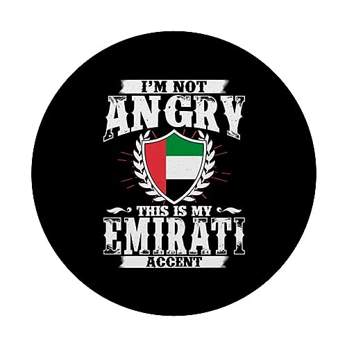 United Arab Emirates Emirati Roots Heritage Proud Emiratis PopSockets Swappable PopGrip, Black - Image 3