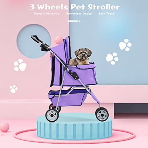 image for BestPet Dog Stroller Cat Stroller Pet Stroller for Medium Small Dogs F