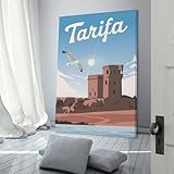 sinyumoney Tarifa Travel Tableau Sur Toile Imprimé, Œuvre D'art Moderne Pour Salon, Chambre, Bureau, Décoration Murale 20x30inch(50x75cm)