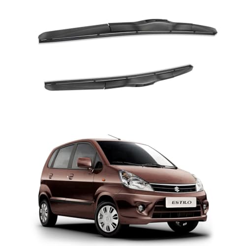 Image of Oshotto Frameless (O.E.M Type) Replacement Wiper Blades Compatible with Maruti Suzuki Zen Estilo (21 inch / 12 inch)