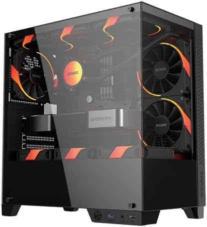 PCYES ForceField TWR Black Vulcan - GFFTWRBV: Gabinete Gamer Mid-...