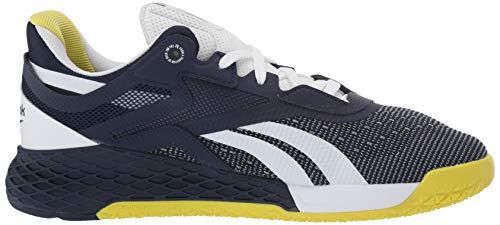 Reebok Nano X Cross Trainer Masculino, Vector azul marinho/branco/verde-limão, 9.5
