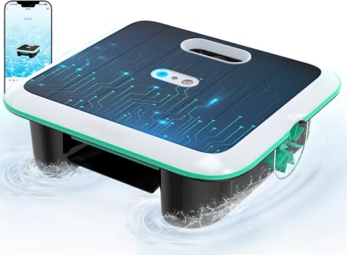 Solar Power Pool Skimmer Robot Pleco SK02 with App Control, Onyx & Pearl