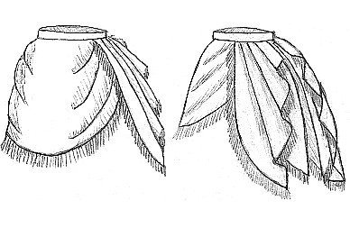 1872 Side Drape Overskirt Pattern