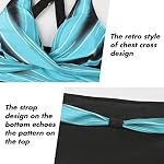 Adigaber Femme Maillots de Bain Deux Pièces Push-up Ensembles Deux pièces de Tie-Dye Chic Taille Haute Bikini Set Col V Élégant