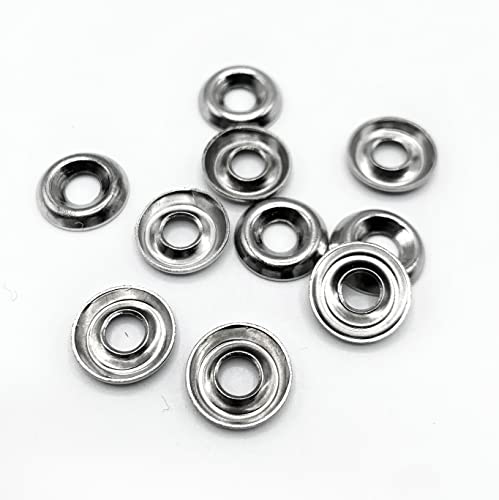 100 Stück mai® Metall Rosetten vernickelt, 10 mm Rosette Zierscheiben Unterlegscheiben Cover