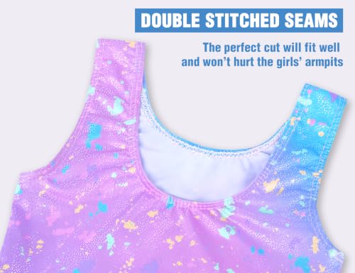 Image of TENVDA Leotards for Girls Gymnastics One Piece Biketard(Multiple Colors) | Sparkly sleeveless unitards