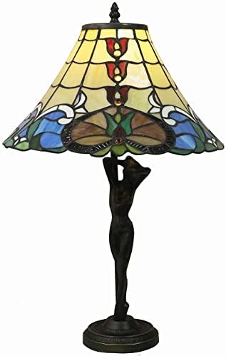 Home Supplies Elegant Floral Tiffany Lamps, Stained Glass Handmade Tiffany Vintage Bedside Table Lamps for Living Room, Bedroom, and Lounge (8 inches)