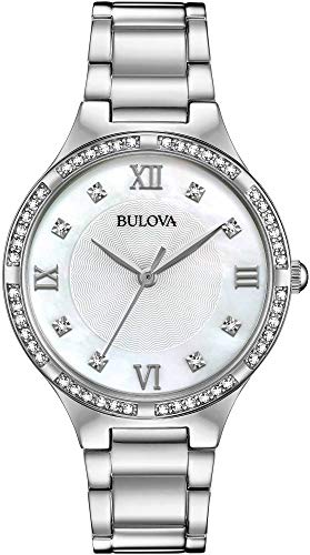 Bulova Womens Analogue Quartz Watch with Stainless Steel Strap 96L262