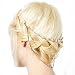 LittleB Pearl Rhinestone Hair Chain Flower Hair Comb for Women and Girls.