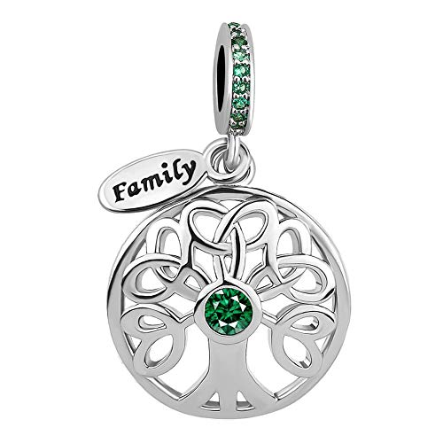 Cory Keyes Family Tree Charms Tree of Live Green Beads Pendants for Bracelets