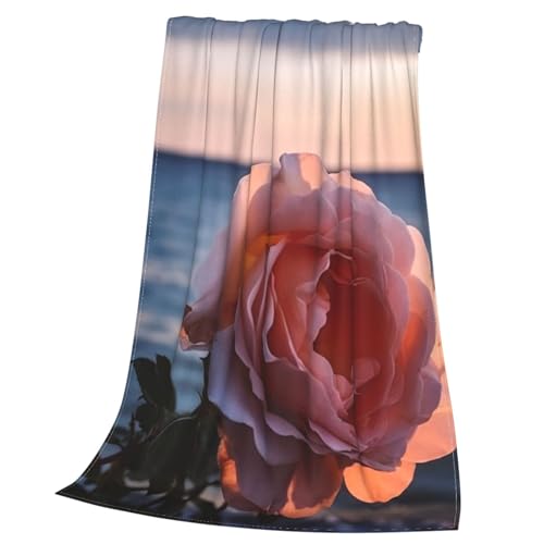 Couverture en flanelle douce imprimé rose - Lit, canapé et sofa - 4