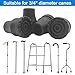 4 Pcs 3/4 Inch Heavy Duty Rubber Cane Tips, Anti-Slip Replacement Cane Tips, Replacement Rubber Tips Use for Canes, Walking Sticks, Hiking Sticks, Seniors Crutches, Black