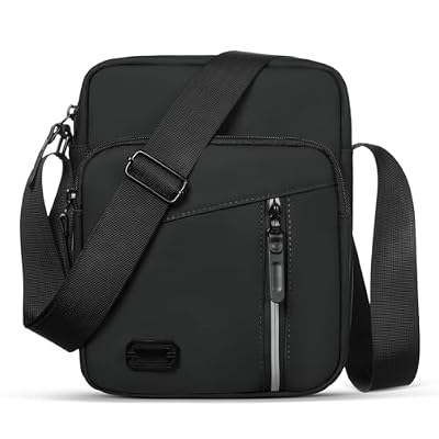 Aucuu Borsello Tracolla Casuale da Uomo, Borsa a Spalla di Grande Capacità, Messenger Impermeabile, Multitasche per Lavoro Viaggio Quotidiano