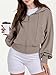Jhsnjnr Damen Jacke Langarm Zip Up Hoodie Kapuzenjacke Casual Sweatjacke mit Reißverschluss Herbst Leicht Cropped Sweatshirt