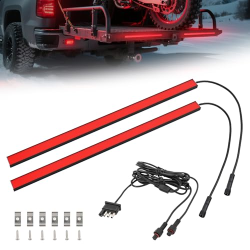 Riloer Luces LED para remolque de 12 V y 4 pines luces auxiliares para automoción indicadoras multifunción compatible con enganche de remolque portabicicletas y portaequipajes