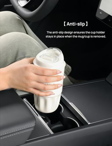 Porte-gobelet Tesla Model 3 Highland insert silicone console centrale étanche