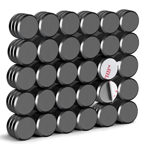 DIYMAG Strong Magnets with Adhesive Backing 90Pcs 0.7x0.12 Ceramic Round Magnetic Dots for Crafts Small Button Refrigerator Magnet Dot Heavy Duty Double Sided for Fridge, School, Home and Office