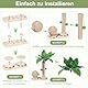 Novelfun Katzenkratzbaum Palme 2 In 1 Kratzsäulen für Katzen Palme Interaktives Katzenspielzeug mit Hängenden Kugeln Kratzpfosten Spielzeug