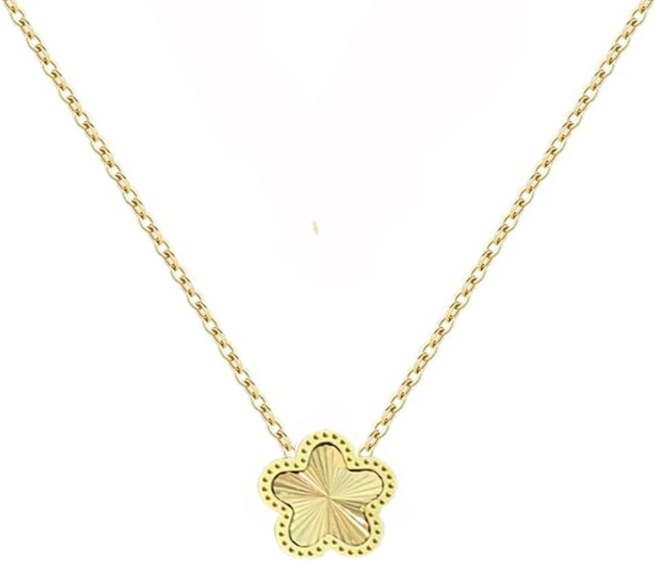 Daisy Necklace Set for Women 18k Gold Plated Cross Necklace Lucky Flower Chain necklace Gifts for Love