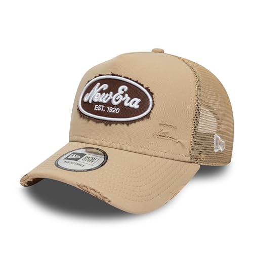 New Era Casquette de Camionneure Oval Canvas Distressed A-Frame Beige