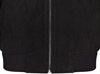 Infinity Leather Mens Soft Goat Suede MA-1 Varsity Bomber Jacket