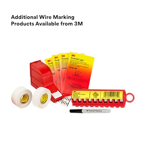 Image of 3M ScotchCode Wire Marker Tape Dispenser STD-CX with Tape | Compact Design for Easy Handling