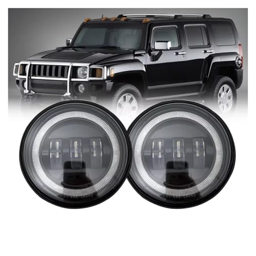 Phare antibrouillard Hummer H2 avec feux de jour DRL yeux d'ange intégrés