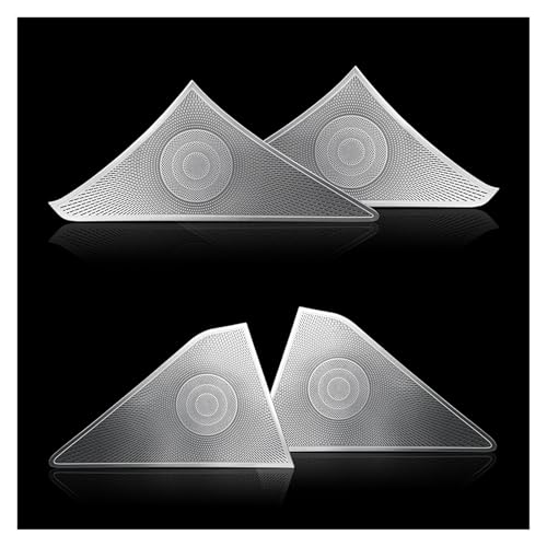 Qchbkj Auto Interior Door Speaker Horn Protective Covers Compatible for Genesis G80 DH 2015-2020 LHD RHD Trim Accessories 4PCS S