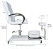 Polironeshop Olimpia - Silla podológica para pedicura con bandeja (blanco)