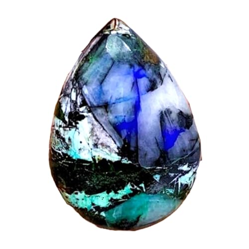 Cabochon azurite naturelle poire 31x21x7mm | Pierre pour fabrication pendentif, bague et collier