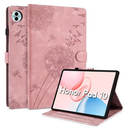 Rostsant Etui do Honor Pad 10 12,1 cala mniszek lekarski skóra PU Flip Case portfel etui etui magnetyczne etui do Honor Pad 10 12,1 cala różowe złoto