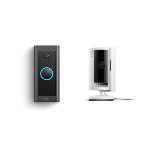 Miniatura 2 de Nueva cámara de interiores Ring Indoor Cam, Blanco con timbre Ring Video Doorbell Wired