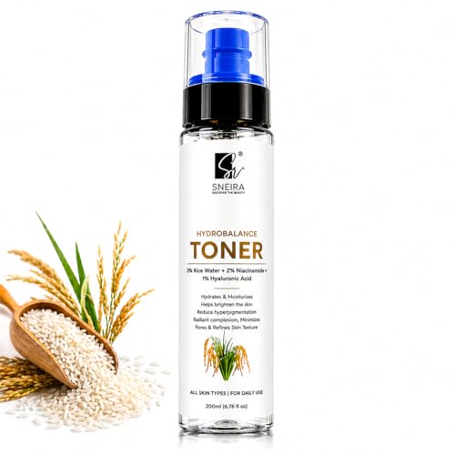 Image of HydroBalance Toner 200 ml, 3% Rice Water, 2% Niacinamide, Enriched with 1% Hyaluronic Acid Exfoliating Face Toner Mist For Pores Tightening Glowing Skin Korean Beauty Secrets For Women & Men