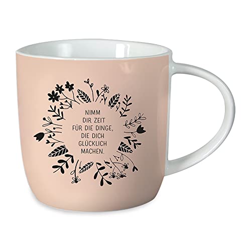 Grafik-Werkstatt Kaffeetasse 'Ich Beobachte Euch' – 300 Ml, Porzellan, Weiß