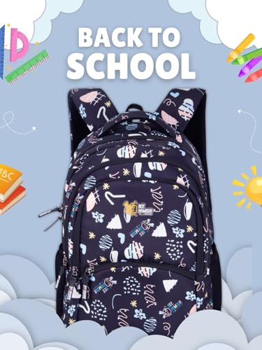 Image of Lyra Sweet Treats 37L School Backpack - Ice Cream & Candy Fun Edition | For Kids (Girls & Boys)