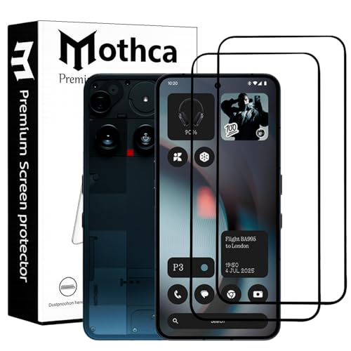 Image of Mothca Military-Grade Tempered Glass Screen Protector Compatible for Nothing Phone 3 with Edge to Edge Coverage - Case Friendly, Anti-Scratch & Bubble-Free Installation Kit (Pack of 2)