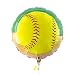 Softball Balloon Girl's Fastpitch - Extra Innings Party Collection (18" Round Foil Mylar Balloon) by Havercamp