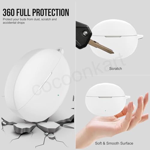 Image of Silicone Case Cover Compatible for OnePlus Buds 4 -White
