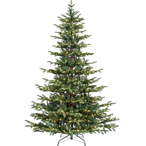 Hykolity 7.5 ft Prelit Aspen Fir Christmas Tree, Artificial Chris...