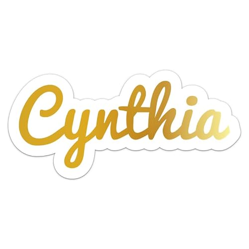 Generic Cynthia Name Sticker - Vinyl Waterproof Decal for Car, Laptop, Wall, Window, Book Case, Water Bottle, Bumper Sticker Size - 6'' Longer Side