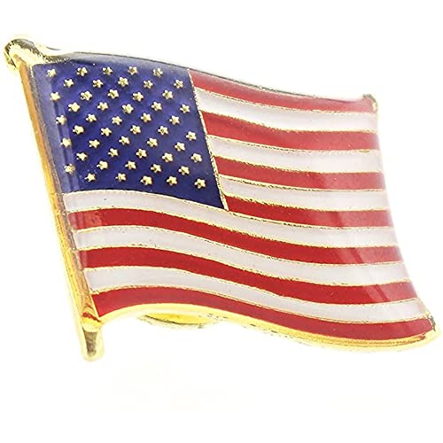 American Flag Lapel Pins (Usa, Bulk, 12 Pack) #TOP5