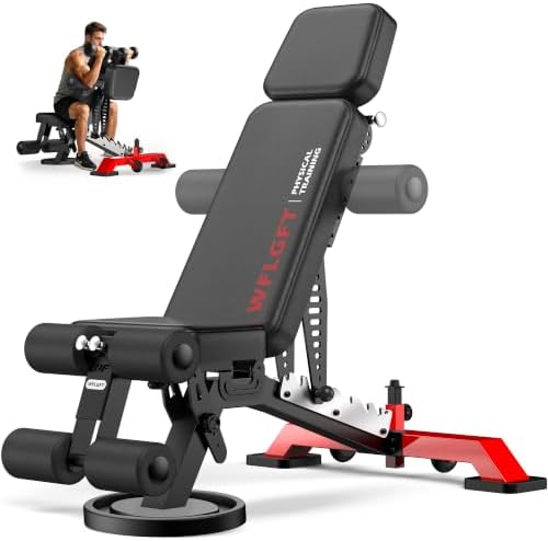 Commercial Adjustable Weight Bench, Heavy Duty 1800LBS