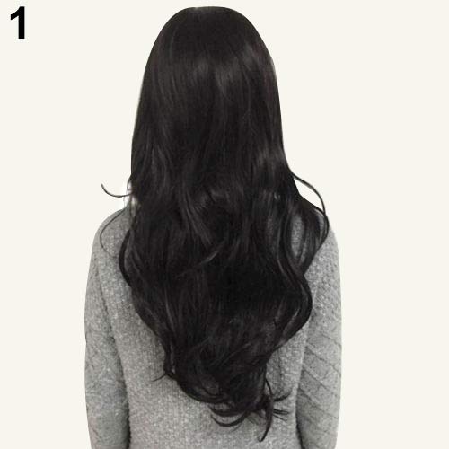 Anniston Hairpiece Fashion Women's Cosplay Long Curly Wavy Synthetic Hair Full Wig Costume Party Hair Scrunchies Updo Hair Bun Hair Accessories for Women - Black