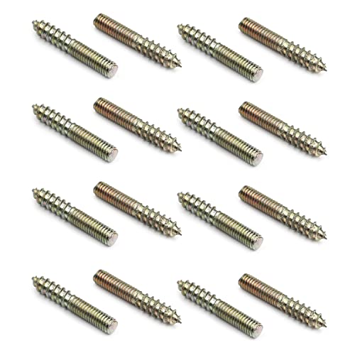 Image of Double Headed Hanger Bolts M4x25mm Carbon Steel Self-Tapping Screw for Pet Furniture, Outdoor Furniture, Household Furniture,Bronze 20PCS