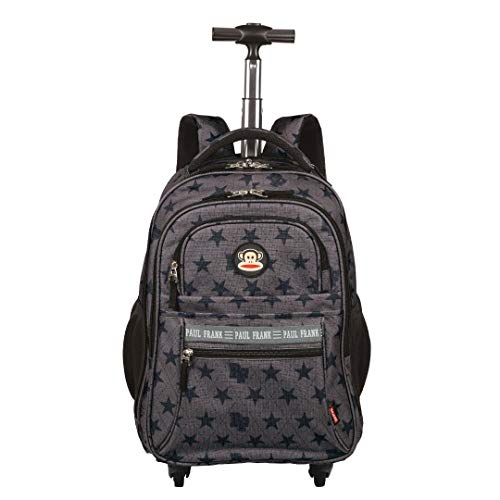 Mochila Com Carrinho Paul Frank Stars 4 Rodas 360º Rolling Sestini