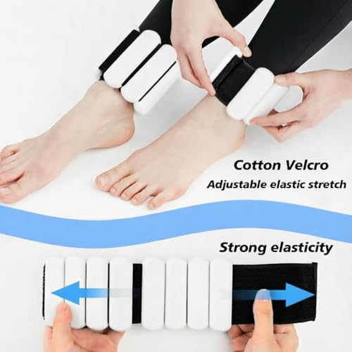 Image of Wrist Ankle Weights for Women 2 Pack(1lb Each), Ideal for Strength Training | Adjustable Silicone Wearable Arm and Leg Weights for Pilates, Gym, Yoga, Cardio. Waterproof, Anti slip, Sweat Proof