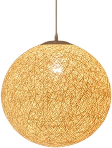 Lustre en rotin tressé à la main luminaire vintage de salon