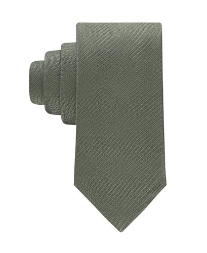 Calvin Klein Mens Silky Solid Tie Green One Size